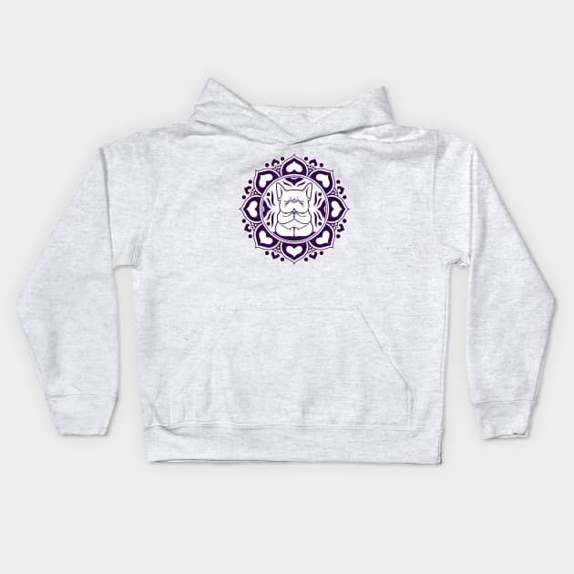 Meditating French Bulldog Kids Hoodie by HETCH666